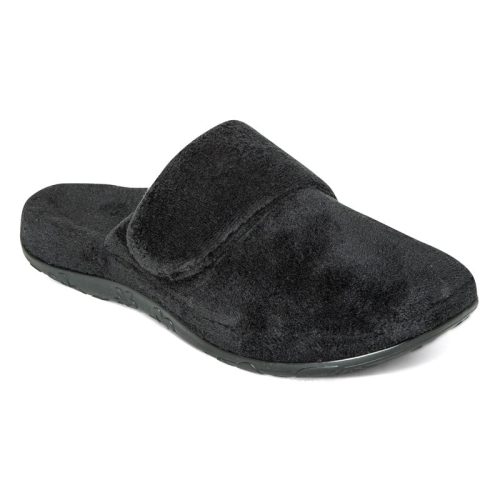 Aetrex Mandy: Women's Slipper Black Right Side Front View