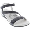 Aetrex Gabby : Women's Sandal Black Right Side Front View