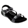 Aetrex Jess Quarter Strap: Women's Sandal Black Right Side Front View